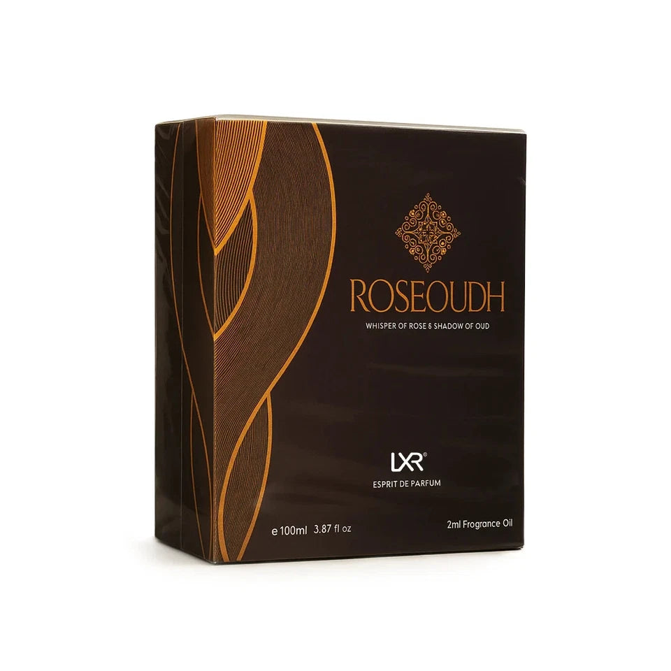 Rose Oudh Gift Set by LXR | 100ml Eau de Parfum + 2ml Perfume Oil | Unisex