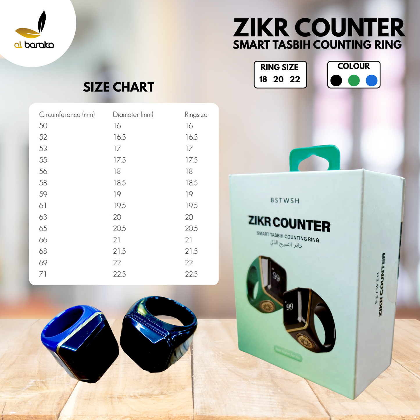 ZIKR COUNTER | BSTWSH | SMART TASBIH COUNTING RING
