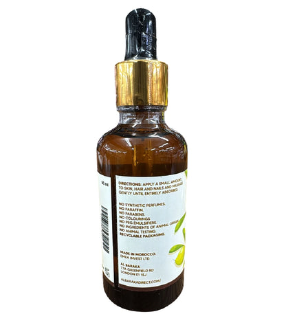 Al Baraka 100% Pure Natural Argan Oil Face Body Hair Vitamin E Nourishing Oil